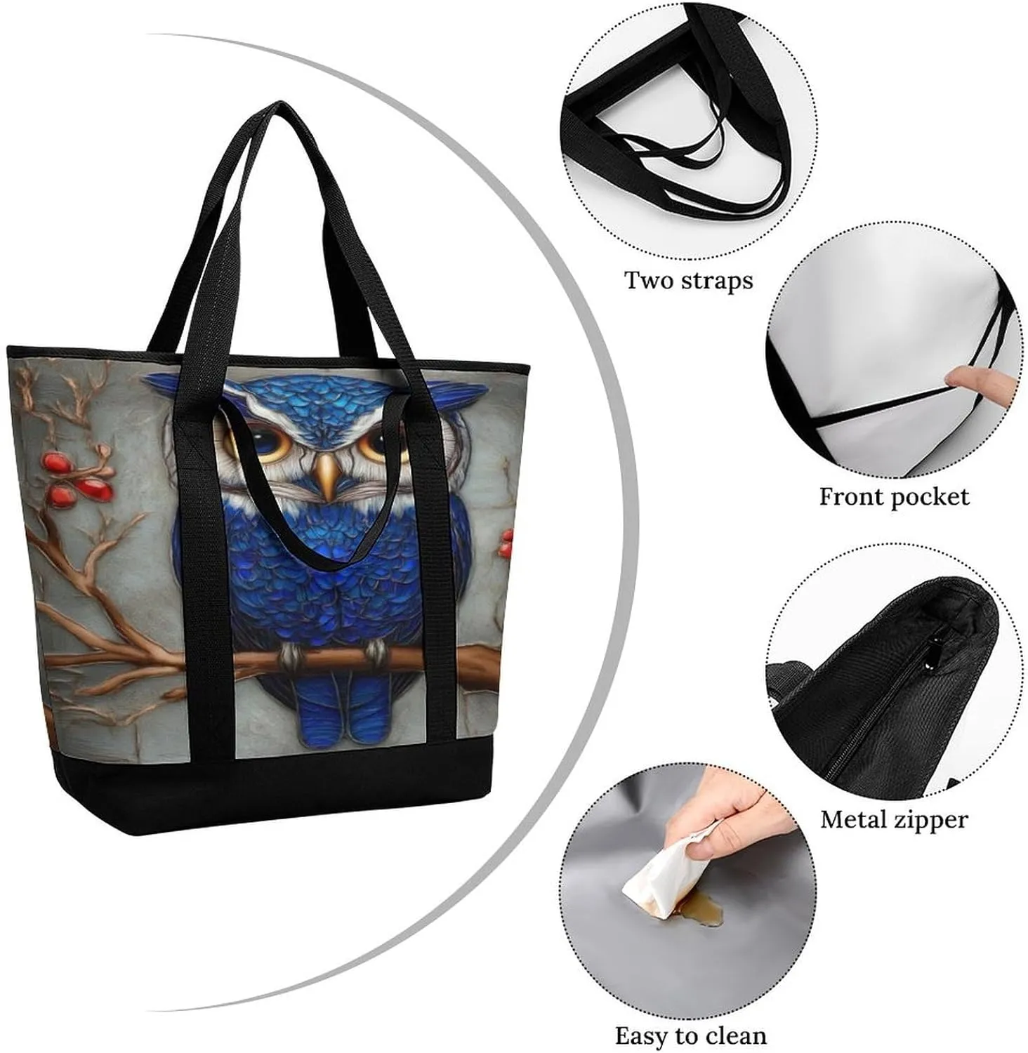 Women's Oversized Thermal Tote Bag Insulated One Shoulder Shopping Carrier
