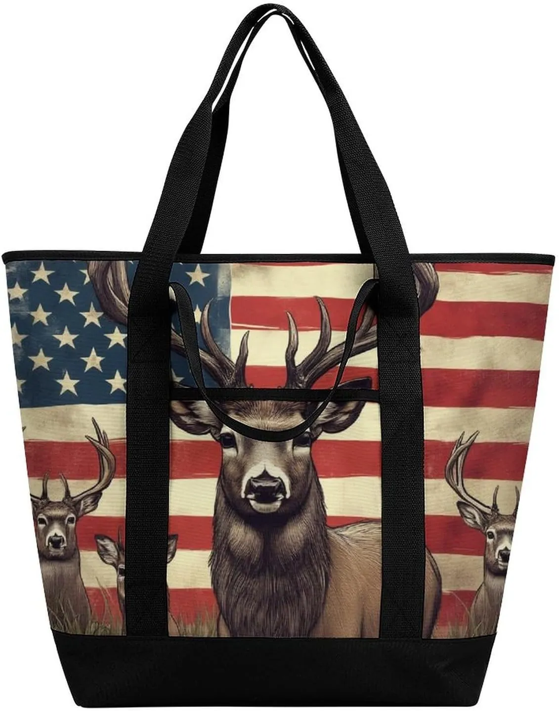 Women's Oversized Thermal Tote Bag Insulated One Shoulder Shopping Carrier
