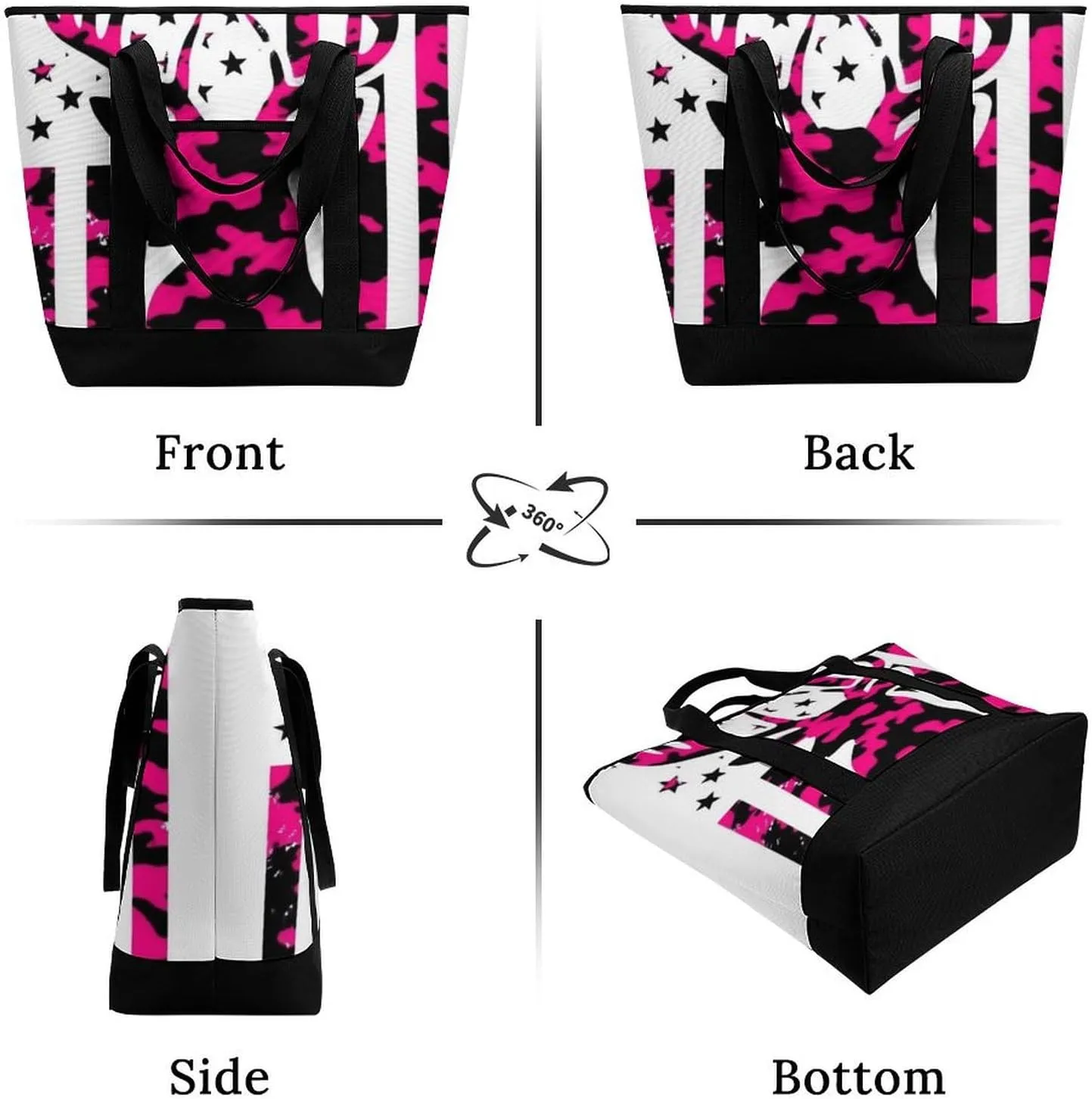 Women's Oversized Thermal Tote Bag Insulated One Shoulder Shopping Carrier