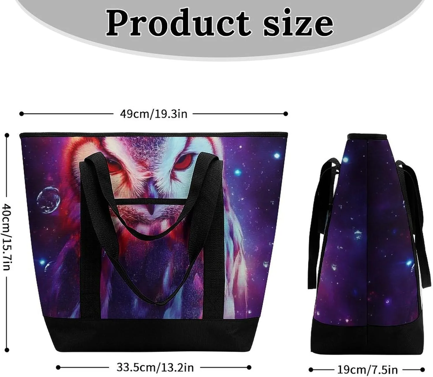 Women's Oversized Thermal Tote Bag Insulated One Shoulder Shopping Carrier